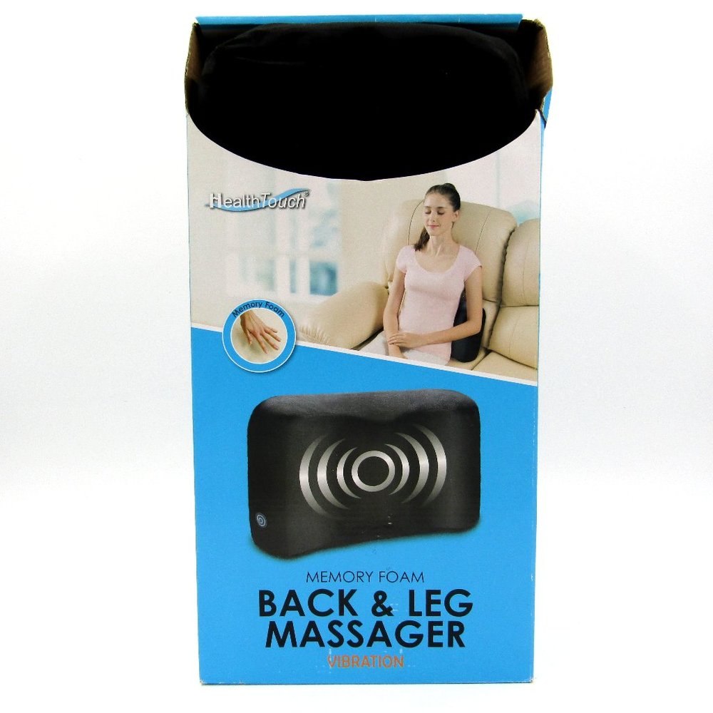 Health Touch Memory Foam Vibrating BACK & LEG MASSAGER Brand New Batteries Incl.